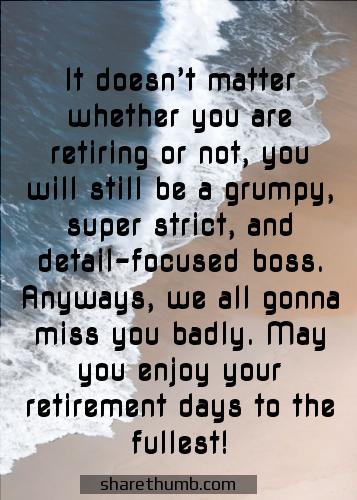 retirement wishes for a great boss